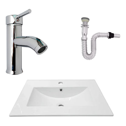 Kit Placa Lavamanos 61*40cm+griferia Monocontrol+push Flex24