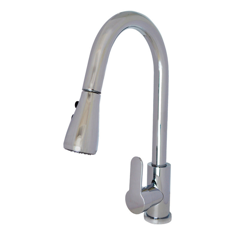 Griferia Para Lavaplatos Monocontrol Extraíble Cromada
