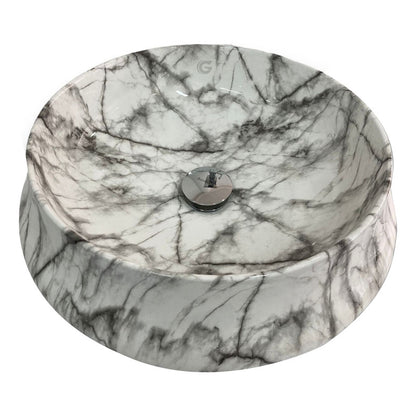 Lavamanos En Porcelana Redondo Malquita