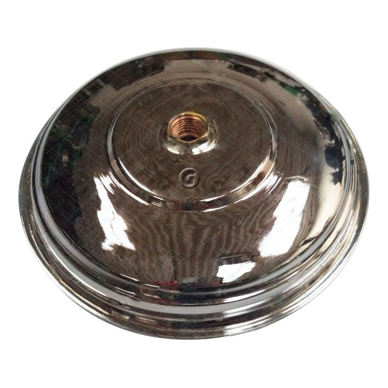 Ducha Con Tubo De 40cm Cobre Acabado Niquel 25cm