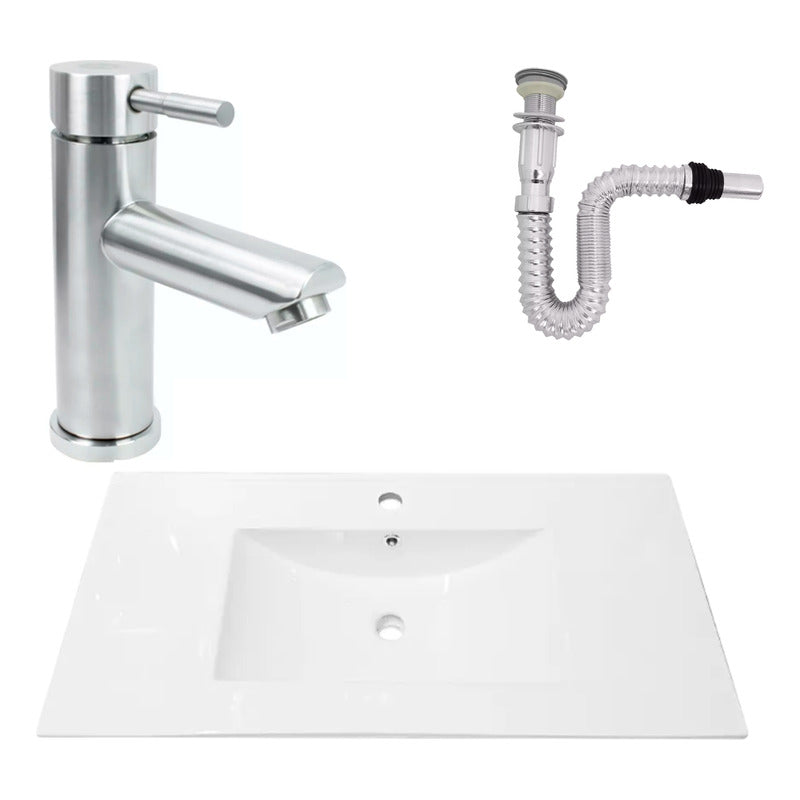 Kit Placa Lavaman.91*46.5cm+griferia Monocontrol+push Flex17