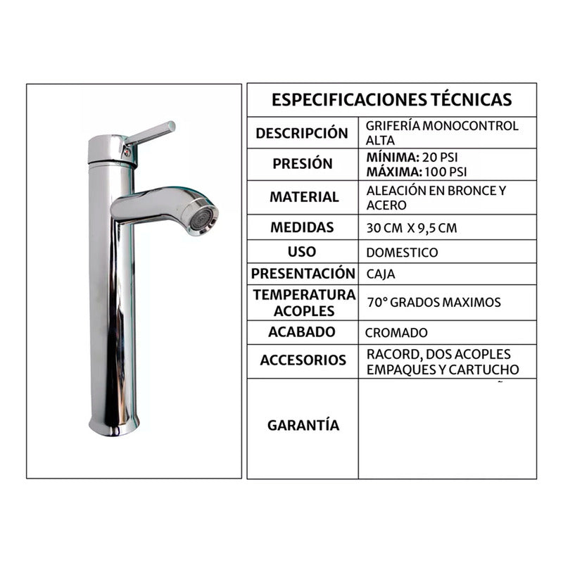 Combo Lavamanos Canoa+griferia Monocontrol+push+sifon Gf3