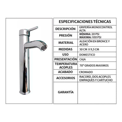 Combo Lavamanos Canoa+griferia Monocontrol+push+sifon Gf3