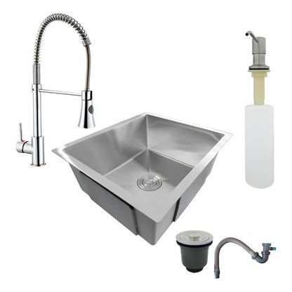 Combo Lavaplatos 60*45cm+griferia Gourmet+dispensador Y Acc