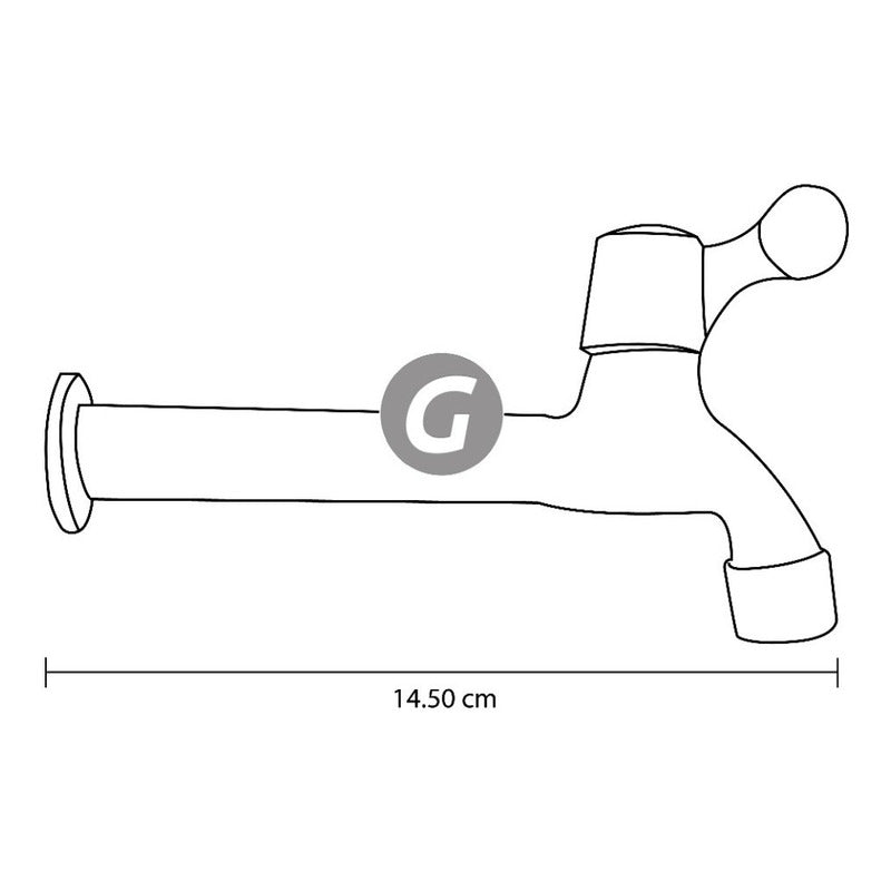 Griferia Tubo A Pared Vintage Bronce Antiguo