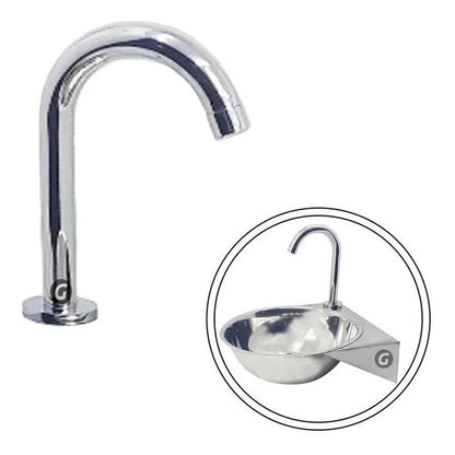 Kit Griferia Industrial Llave Pedal Con Cuello Y Acoples