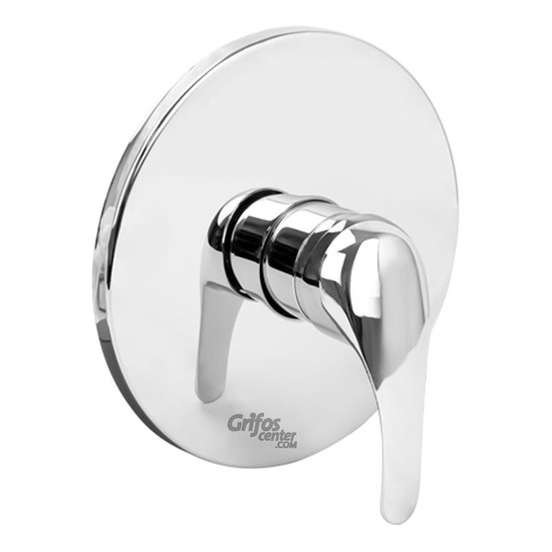 Registro Mezclador Ducha Monocontrol Escudo Redondo Acero