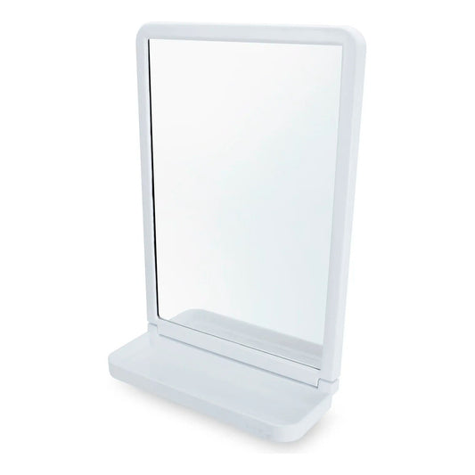 Espejo Para Baño Rectangular Con Ventosa Blanco