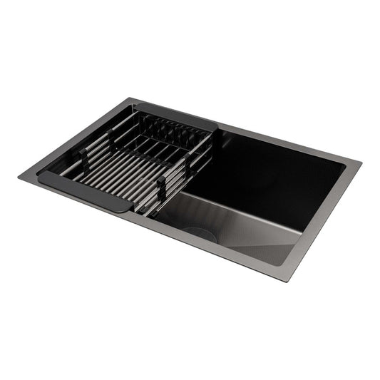 Lavaplatos Acero Acero Negro 70*45cm + Accesorios