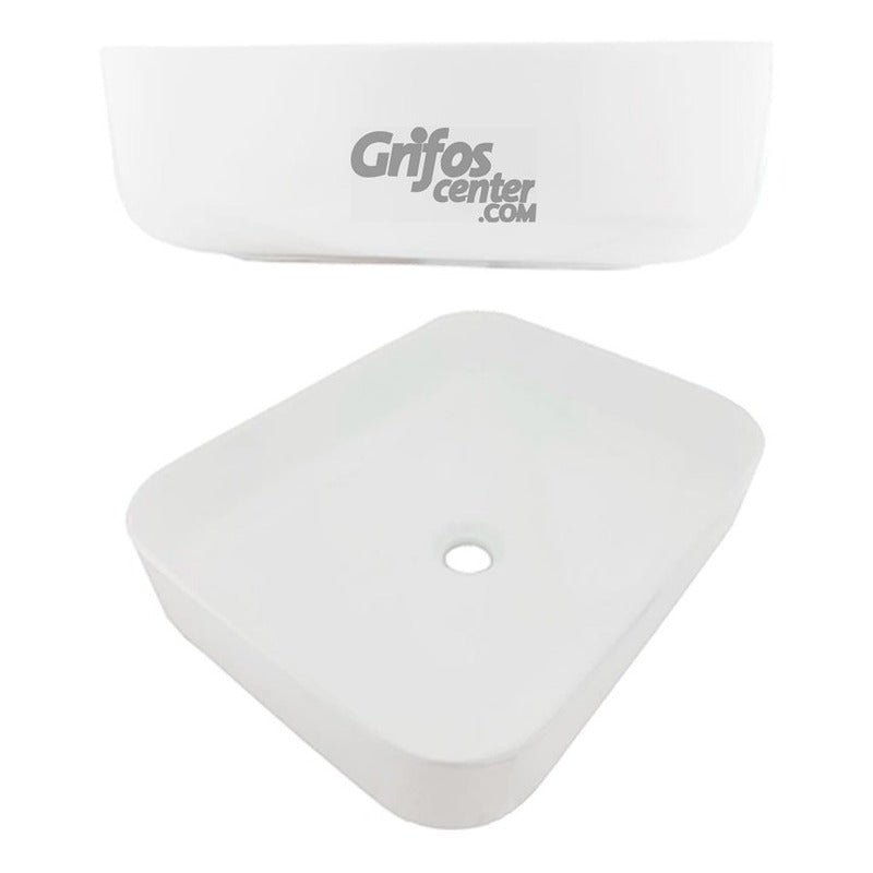 Lavamanos En Cerámica Rectangular Esquina Suave