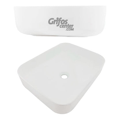 Lavamanos En Cerámica Rectangular Esquina Suave