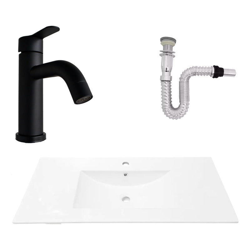 Kit Placa Lavama.101*46.5cm+griferia Monocontrol+push Flex26