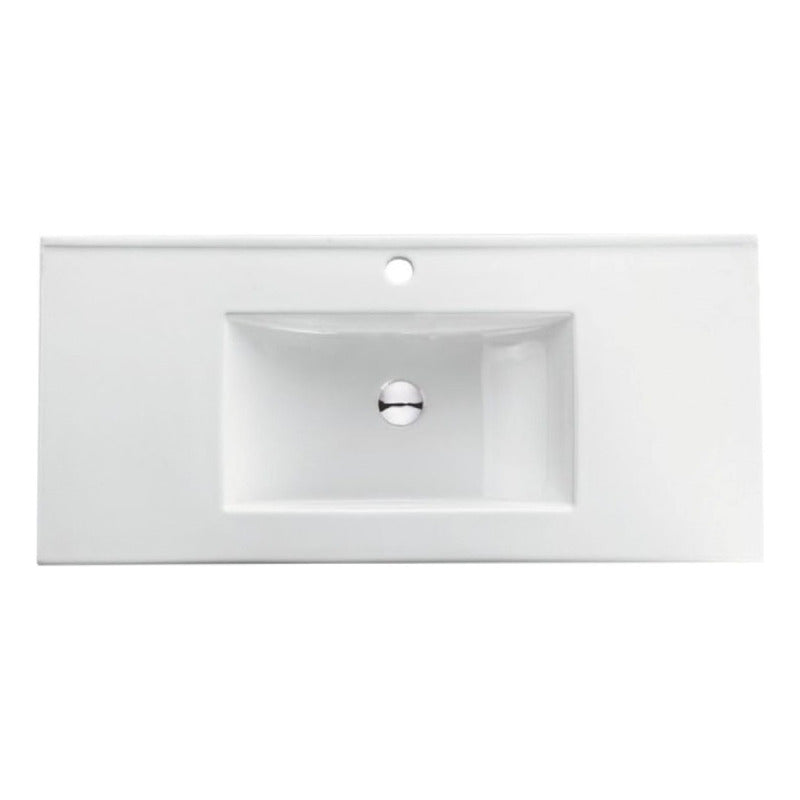 Lavamanos Rectangular Integrado Porcelana Blanco 1210*47cm