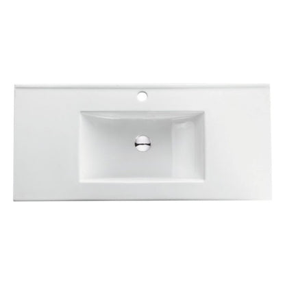 Lavamanos Rectangular Integrado Porcelana Blanco 1210*47cm