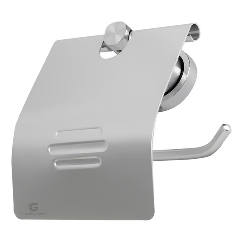 Portarollo Para Baño Base Redonda En Aluminio