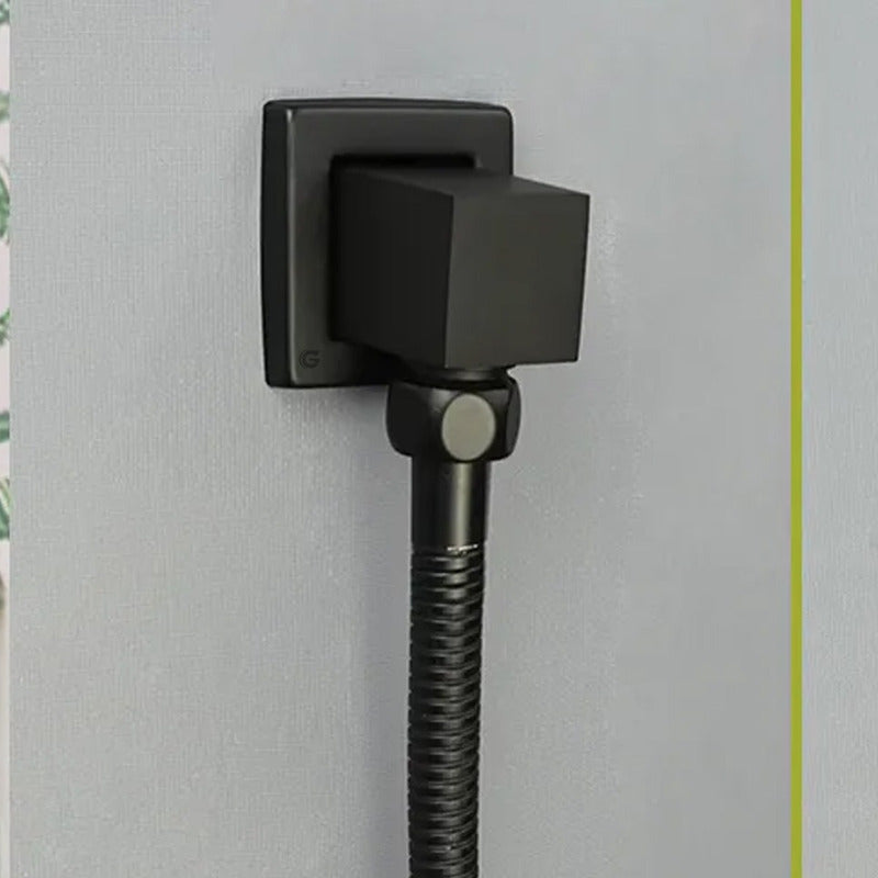 Codo De Teleducha Cuadrado Negro