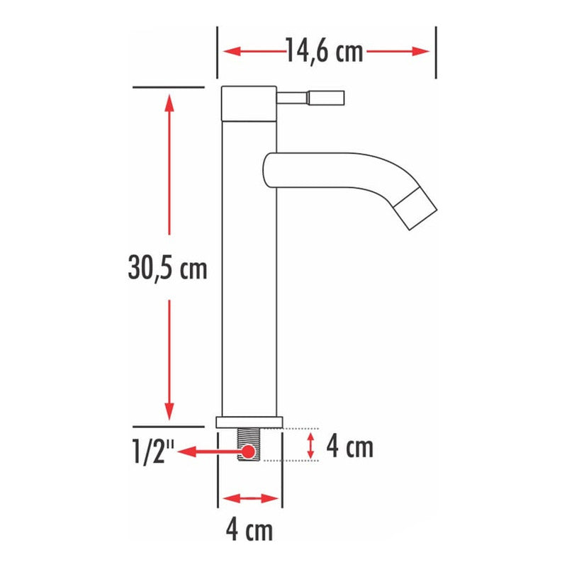Kit Grifería Agua Fría-ducha Cuadrada Satín 20cm-monocontrol