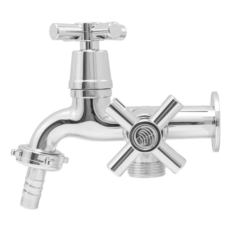 Llave Grifería Para Lavadora En Abs Cromada