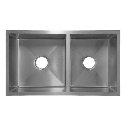 Lavaplatos Doble Pozo Gris Silver 78*45cm + Accesorios