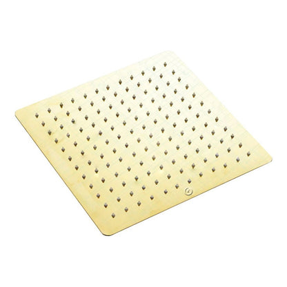 Ducha Cuadrada 20cm Con Tubo Acabado Oro