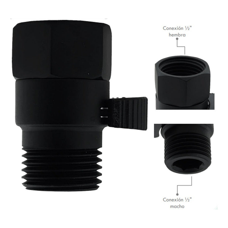 Mini Registro Regulador Negro (bronce)