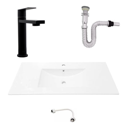 Kit Placa Lavam.101*46.5cm+griferia Agua Fria+push Flex.11