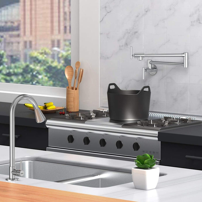 Grifería De Pared Escualizable En Acero 304 Satinada