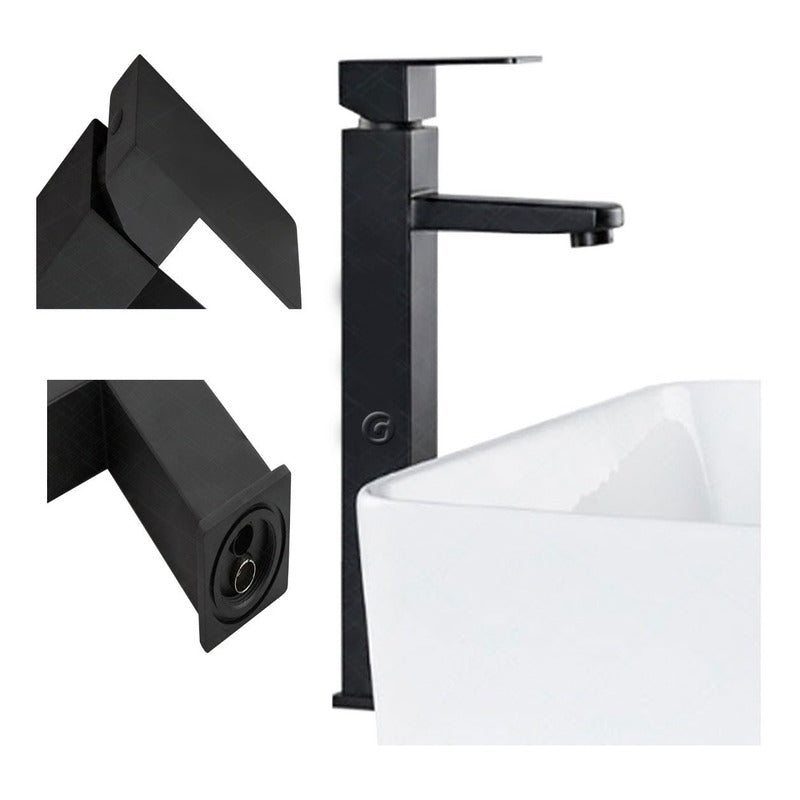 Grifo Monocontrol Alto Negro