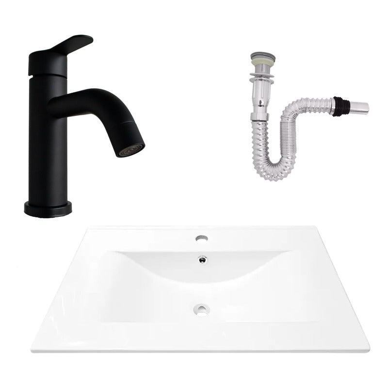 Kit Placa Lavam. 71*46.5cm+griferia Monocontrol+push Flex26
