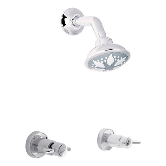 Kit Mezclador Ducha 8 Con Regadera Helix Pala Cromada