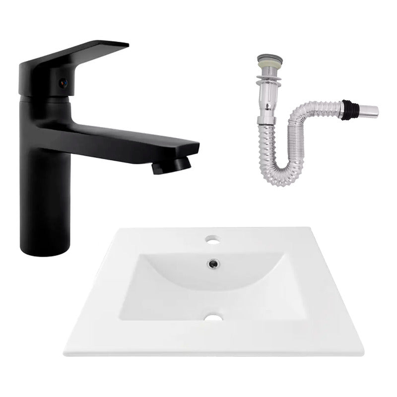 Kit Placa Lavamanos 51*40cm+griferia Monocontrol+push Flex21