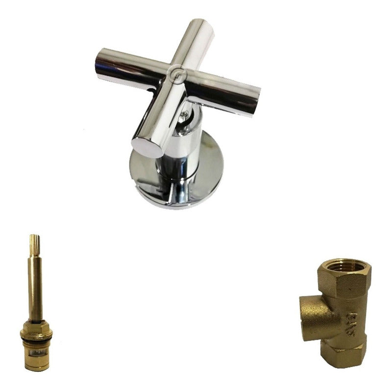 Registro Metalico Para Ducha En Cruz