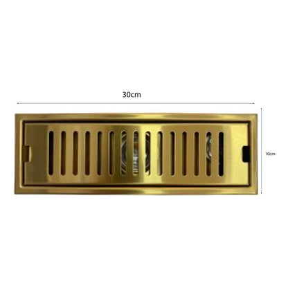 Rejilla De Piso Oro Gold Ranurada 30*10cm Vintage