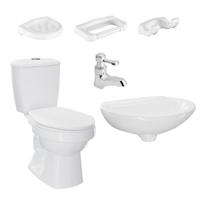 Combo Sanitario Laguna Blanco + Lavamanos Sin Pedestal Y Acc