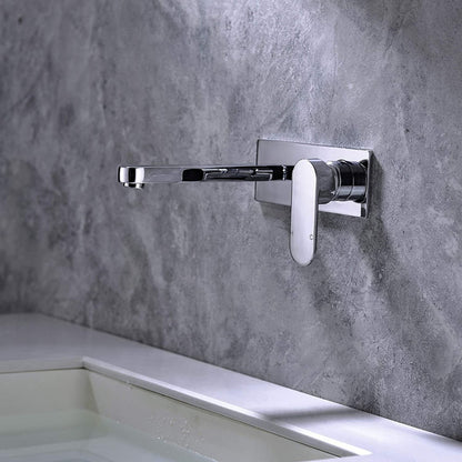 Grifería Monocontrol Para Lavamanos De Pared Redondo