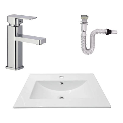 Kit Placa Lavamanos 61*40cm+griferia Monocontrol+push Flex27