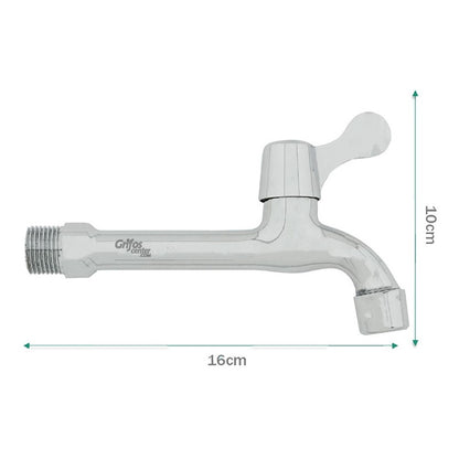 Grifería De Pared Agua Fría Grande Zamak