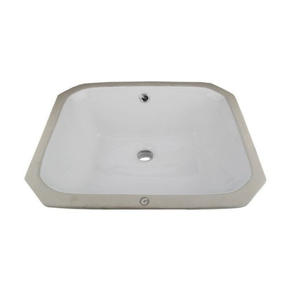 Sm Lavamanos Blanco Rectangular Pegar Por Debajo