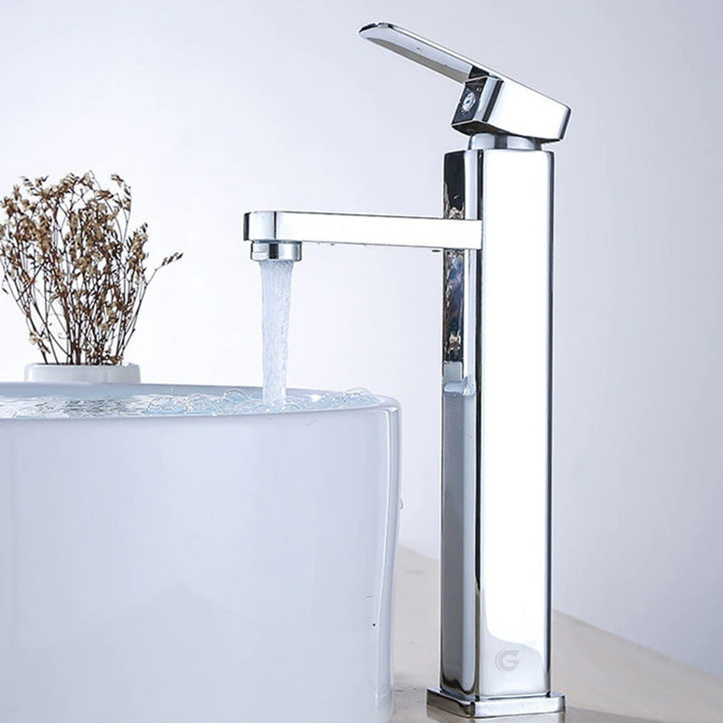 Grifería Monocontrol Cuadrada Para Lavamanos Alta