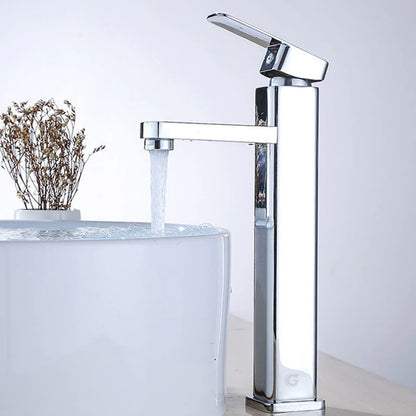 Grifería Monocontrol Cuadrada Para Lavamanos Alta