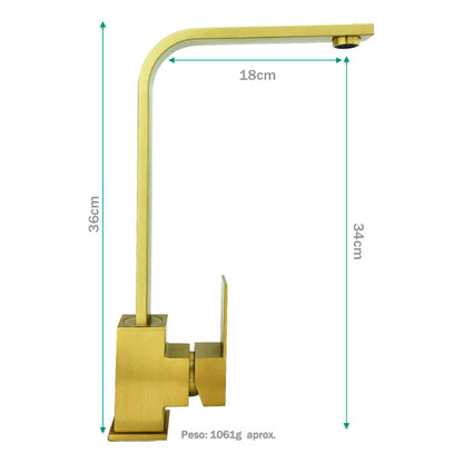 Combo Lavaplatos Doble 77*45cm+griferia Lvp Oro L Cepillado