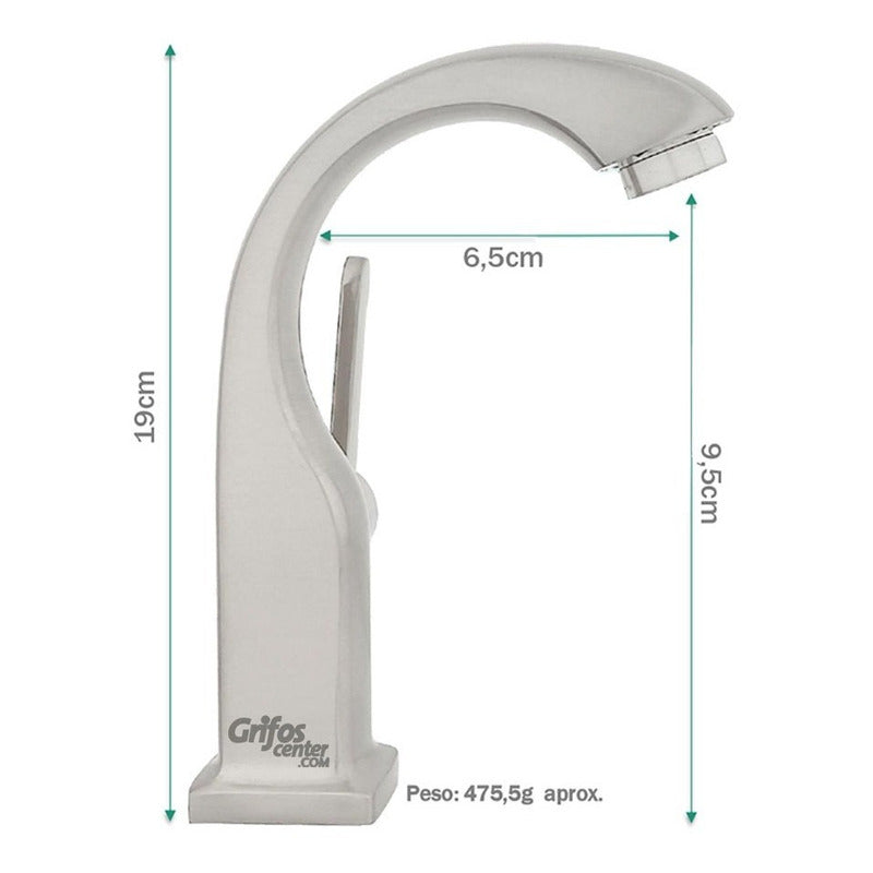 Llave Lavamanos Baja Cisne Satin