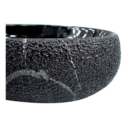 Lavamanos Redondo Negro Antractica 40x32cm