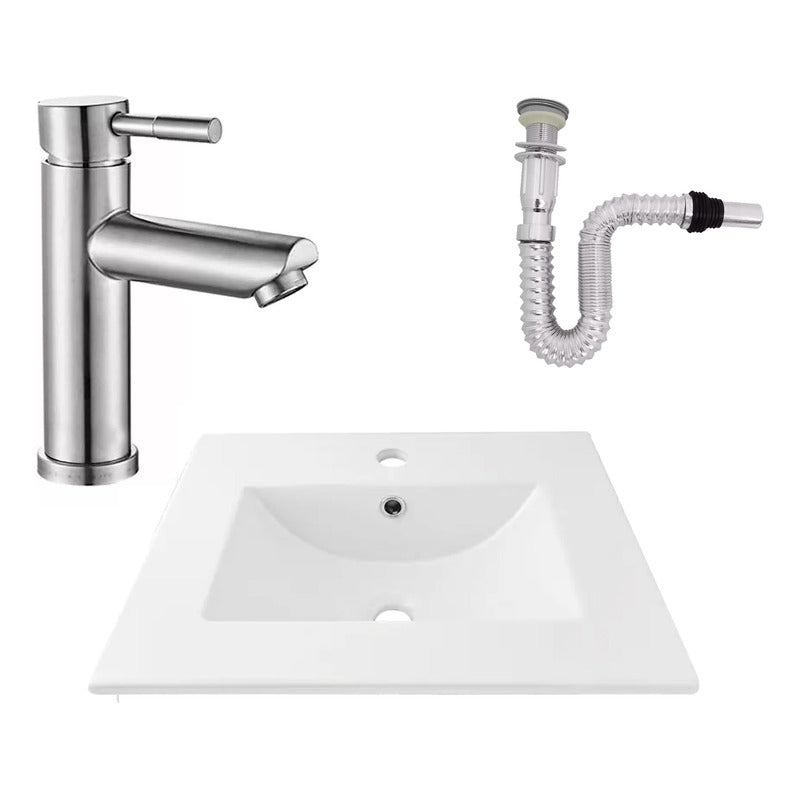 Kit Placa Lavamanos 51*40cm+griferia Monocontrol+push Flex7