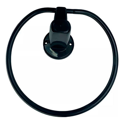 Juego De Accesorios Baño Redondo Abs Negro X6