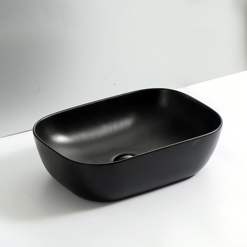 Lavamanos Rectangular Porcelana Negro 45,5*32,5*13,5cm