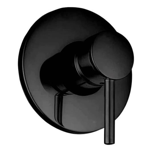 Monocontrol Ducha Negro Redondo