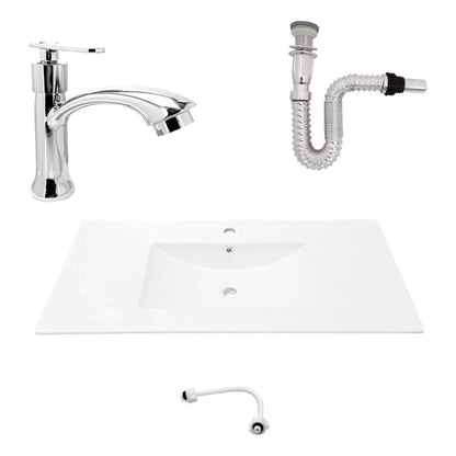 Kit Placa Lavam.101*46.5cm+griferia Agua Fria+push Flex.15