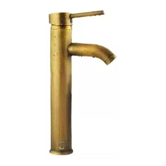 Mezclador Lavamanos Bronce Antiguo Alto
