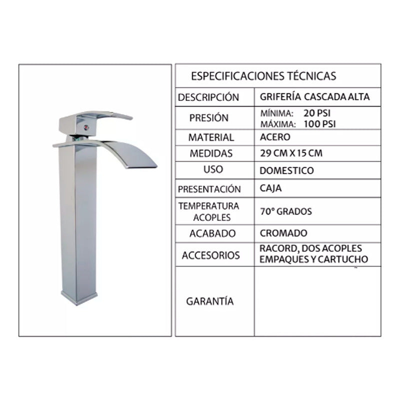 Combo Lavamanos Rectang.+griferia Monocontrol+push+sifon Gf8